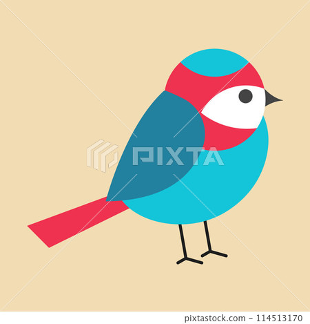 Bird isolated on background flat vector Bird isolated on background flat vector 114513170