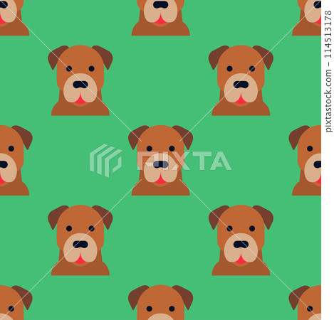 Seamless vector pattern of dog head color Seamless vector pattern of dog head color 114513178