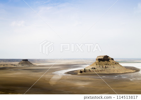 Mangystau region landscape, Karyn Zharyk depression, Kazakhstan 114513817
