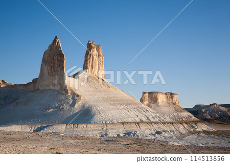 Stunning rock pinnacles in Bozzhira valley view, Kazakhstan Stunning rock pinnacles in Bozzhira valley view, Kazakhstan 114513856