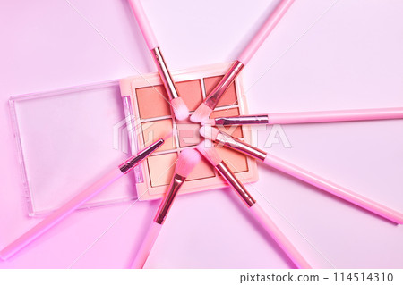 Cosmetic branding, fashion blog and glamour set concept 114514310