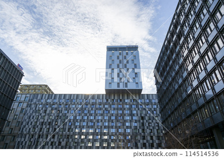 Modern architecture of the Australian capital Vienna near the Central Station 114514536