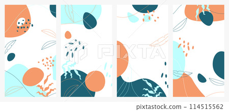 Minimalist abstract hand drawn set background. Minimalist abstract hand drawn set background. 114515562