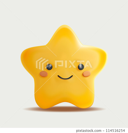 Cheerful Cartoon Star Character 114516254