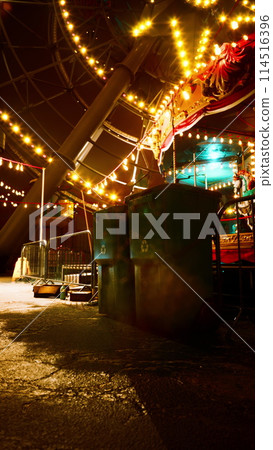 Illuminated Carnival With Carousel Illuminated Carnival With Carousel 114516396