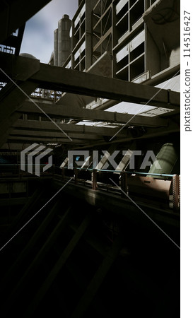 Industrial Complex With Shadows and Steel Structures Industrial Complex With Shadows and Steel Structures 114516427