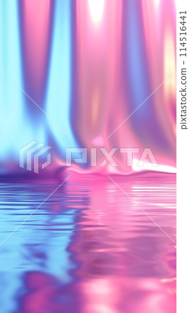 Surreal Pink and Blue Abstract Patterns with Soft Water Reflections 114516441