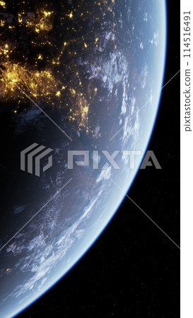 Earth From Space: Night View Earth From Space: Night View 114516491