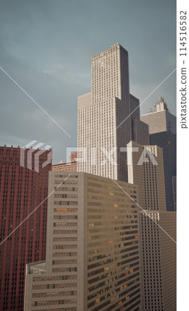 Skyscraper Dominating Cityscape Skyscraper Dominating Cityscape 114516582