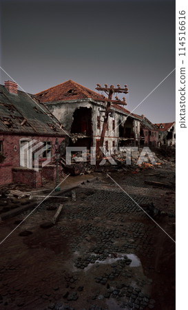 Historic Building With Cross on Rooftop 114516616