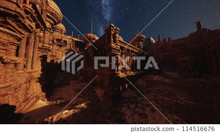 Starry Sky Over Building 114516676