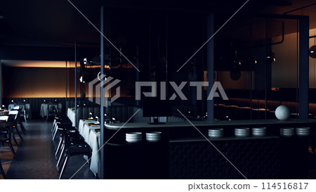 high-end restaurant that appears to be deserted high-end restaurant that appears to be deserted 114516817