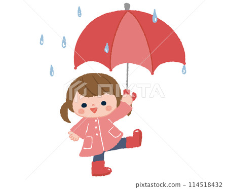 A girl with an umbrella 114518432