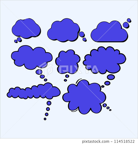 cloud with weather icons set 114518522