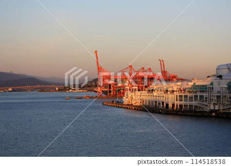 Container port in Vancouver, British Columbia, Canada Container port in Vancouver, British Columbia, Canada 114518538
