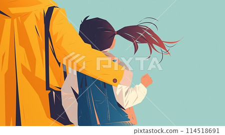 父母和孩子背後 父母和孩子背後 114518691