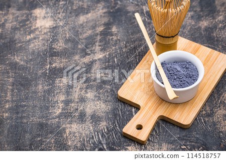 Blue matcha powder from Butterfly pea 114518757
