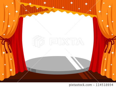 Stage background illustration orange Stage background illustration orange 114518934