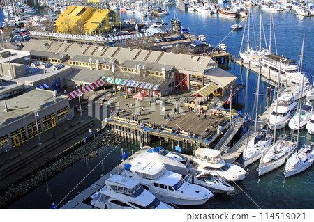 False Creek and Granville Island. Vancouver, British Columbia, Canada 114519021