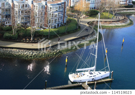False Creek and Granville Island. Vancouver, British Columbia, Canada 114519023