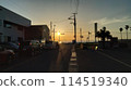 Mount Fuji and sunset in the city 114519340