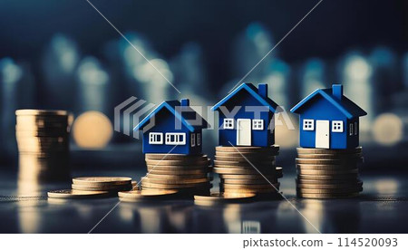 Dreamy Homes on Coin Stacks Dreamy Homes on Coin Stacks 114520093