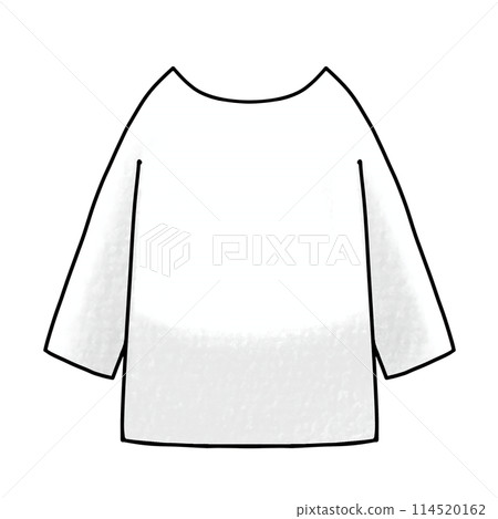 Loose and simple 7/8 length shirt 1 Analog style 114520162