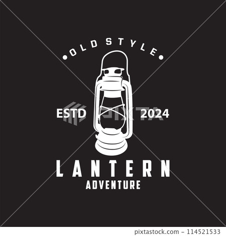 Lantern Logo Design Street Lamp Old Classic Vintage Minimalist Illustration Template 114521533
