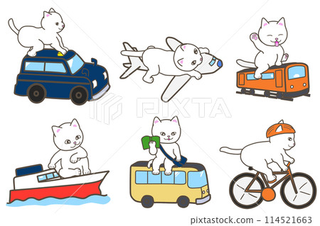 白貓插畫集騎車 白貓插畫集騎車 114521663