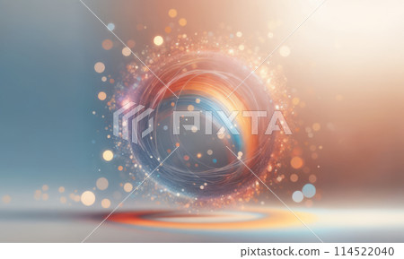 彩色光球、閃閃發光的球、彩虹色的球體 114522040