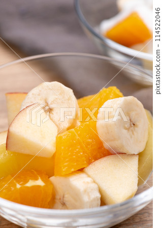 Close-up of a platter of cut fruits Close-up of a platter of cut fruits 114522046