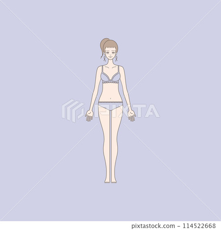 女人內衣美容全身的插圖 女人內衣美容全身的插圖 114522668