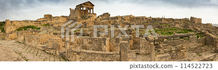 View of Dougga Roman ruins in Tunisia 114522723
