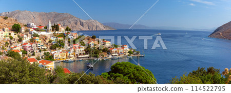Colorful Harbor of Symi Island, Greece Colorful Harbor of Symi Island, Greece 114522795