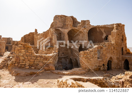 Ksar Beni Barka. One of the largest Ksar in country. Region of Tataouine. Tunisia 114522887