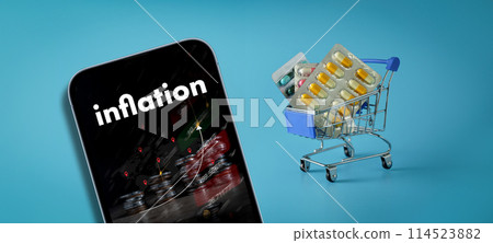 inflation as well as a monetary economy inflation graph Growing prices for groceries and food food expenses finance for businesses inflation as well as a monetary economy inflation graph Growing prices for groceries and food food expenses finance for businesses 114523882