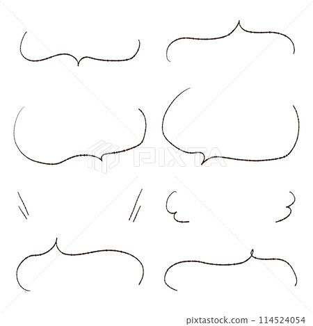 簡單的線條手寫語音氣泡集 簡單的線條手寫語音氣泡集 114524054