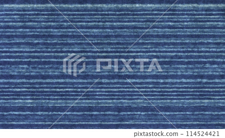Indigo dyed blue stripes, design washi paper texture 114524421