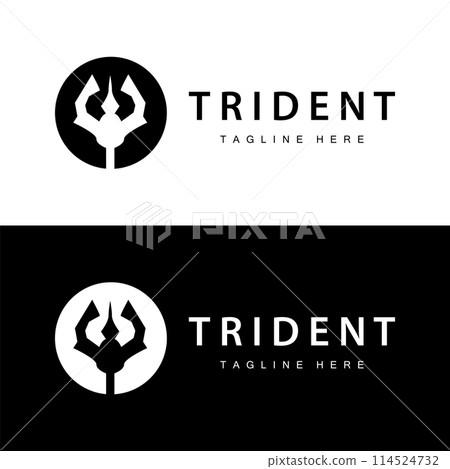 Trident logo design spear weapon vector sea king poseidon neptune symbol template Trident logo design spear weapon vector sea king poseidon neptune symbol template 114524732