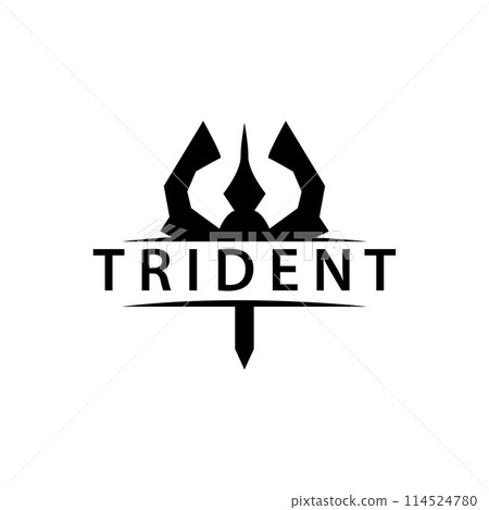 Trident logo design spear weapon vector sea king poseidon neptune symbol template Trident logo design spear weapon vector sea king poseidon neptune symbol template 114524780