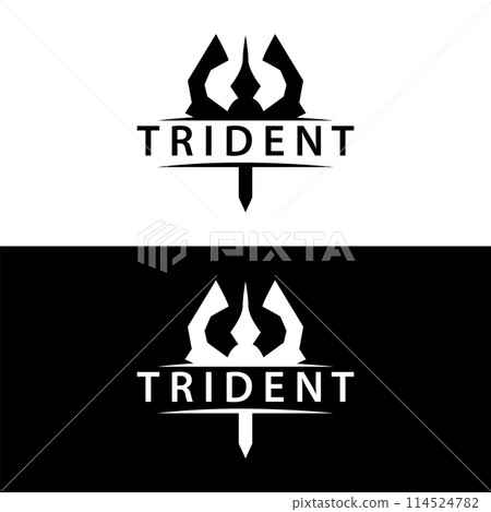 Trident logo design spear weapon vector sea king poseidon neptune symbol template Trident logo design spear weapon vector sea king poseidon neptune symbol template 114524782