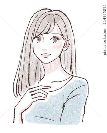 Illustration material of women and girls 114525233