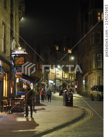People walking in the city at night, Edinburgh People walking in the city at night, Edinburgh 114525665
