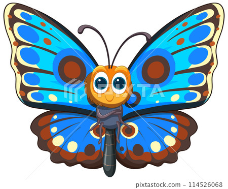 Colorful Cartoon Butterfly Illustration 114526068