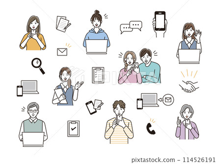 A set of illustrations for online applications 114526191