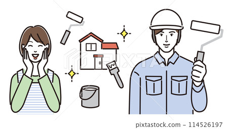 與男油漆工幸福的家庭主婦 114526197