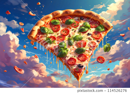 Pizza and sky 114526276
