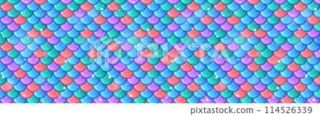 Colorful Scales Pattern Background Colorful Scales Pattern Background 114526339
