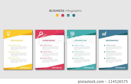 Steps Timeline Infographics Images Template Design 114526575