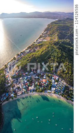 Aerial view of Ao Yon Yai beach in Phuket, Thailand 114526586